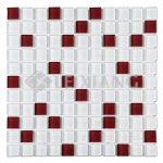 15mm Blends Square Colorful Crystal Glass Mosaic Tile Backsplash Tile-11