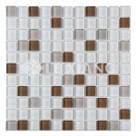 15mm Blends Square Colorful Crystal Glass Mosaic Tile Backsplash Tile-12