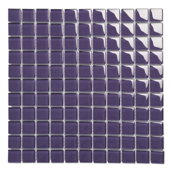 25mm Square Crystal Glass Blue Mosaic Tile Backsplash-9