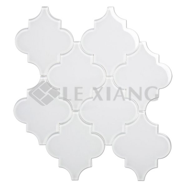 Arabesque Glass Mosaic Tile For Bathroom Wall And Floors-1