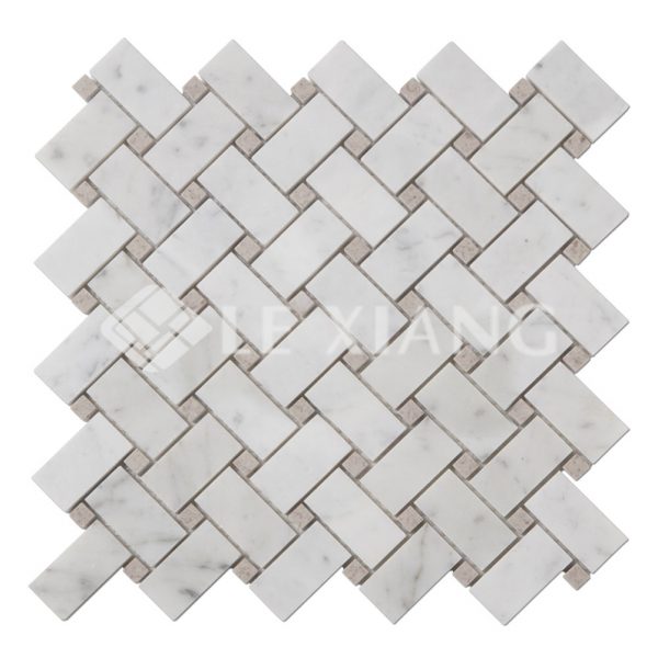 Basket weaveing Stanza Stone Mosaic Tile For Home Flooring-1