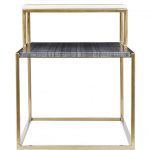 Bistratal Grey And White Marble Side Table-10