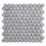 Blue Hexagon Stone Mosaics Tiles Bathroom Floors-2