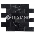 Brick Nero Marquina Black Marble Mosaic For Tile Bathroom Floors-2