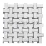 Carrara Basketweave Marble Mosaic Tile For Kitchen Backsplash-3