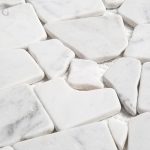 Carrara Pebble Marble Mosaic Flooring Tile For Bathroom Floors And Wall Tiles-2