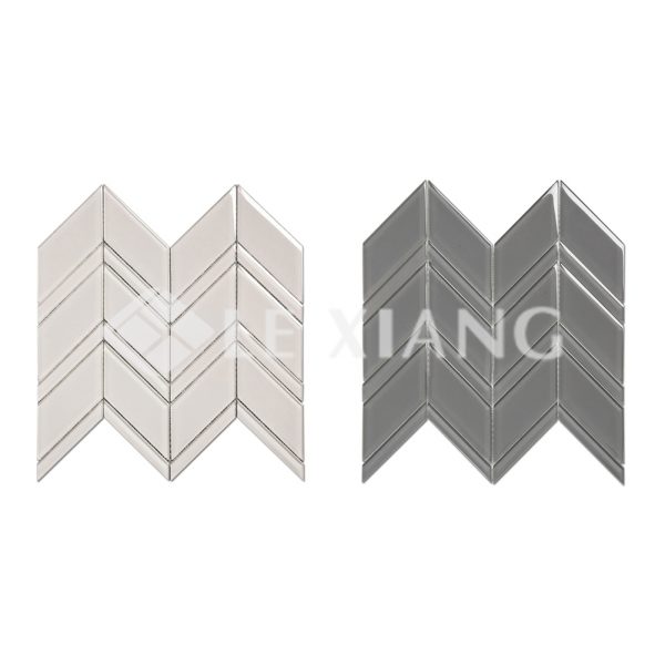 Chevron Crystal Glass Mosaics Tile For Kitchen Backsplash-3