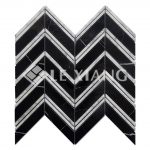 Chevron Pattern Marble Mosaic Tile Bothroom Floors Kitchen Backsplash 1-2