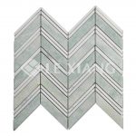 Chevron Pattern Marble Mosaic Tile Bothroom Floors Kitchen Backsplash 1-3