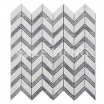 Chevron Pattern Marble Mosaic Tile Bathroom Floors Kitchen Backsplash 2-2