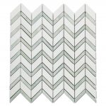 Chevron Pattern Marble Mosaic Tile Bathroom Floors Kitchen Backsplash 2-4