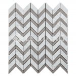 Chevron Pattern Marble Mosaic Tile Bathroom Floors Kitchen Backsplash 2-7