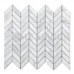 Chevron Pattern Marble Mosaic Tile Bathroom Floors Kitchen Backsplash 3-2