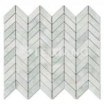 Chevron Pattern Marble Mosaic Tile Bathroom Floors Kitchen Backsplash 3-4