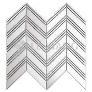 Chevron Stainless Steel Mosaic Tile Kitchen Backsplash 2-1