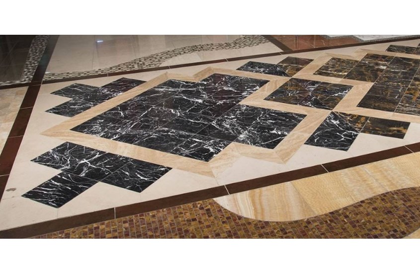 China Black With White Vein Marble For Hall Flooring 5