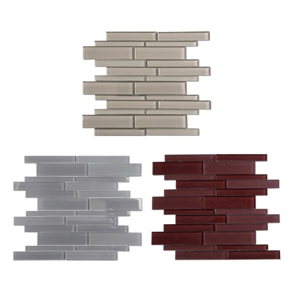 Colorful Strip Crystal Glass Mosaic Tile 5-1