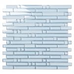 Crystal Glass Strip Mosaics Tile Kitchen Backsplash Bathroom Wall-4