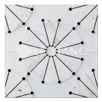 Dandelion WaterJet Cut Marble Mosaic Tiles Kitchen Backsplash-2