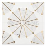 Dandelion WaterJet Cut Marble Mosaic Tiles Kitchen Backsplash-3