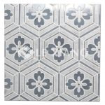 Flora Marble Water Jet Cut Stone Mosaic Tile For Bathroom Wall-2