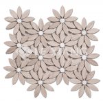 Flower Bathroom Floors Marble Mosaic Tile-2