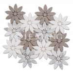 Flower Bathroom Floors Marble Mosaic Tile-4