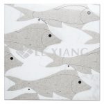 Flying Fish WaterJet Cut Marble Mosaic Tile-2