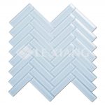 Herringbone Crystal Glass Mosaic Tile Kitchen Backsplash-3