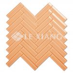 Herringbone Crystal Glass Mosaic Tile Kitchen Backsplash-6