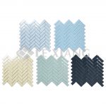 Herringbone Glass Mosaic Tile Kitchen Backsplash Bathroom Wall-14