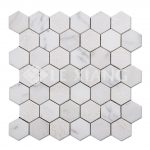 Hexagon Marble Mosaic Tiles Bathroom Flooring-4