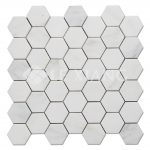 Hexagon Statuary White Stone Mosaic Tile Kitchen Backsplash Bathroom-2