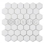 Hexagon Thassos White Stone Mosaic Tiles Bathroom Floors-2