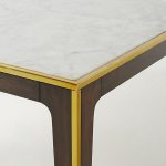 Large Marble Dining Table In Wood Legs-4