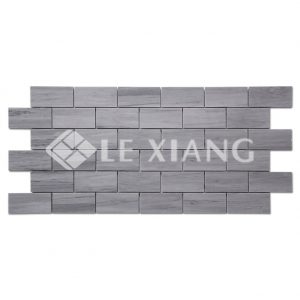 Latin Blue Brick Marble Mosaic Tile For Bathroom Flooring-1