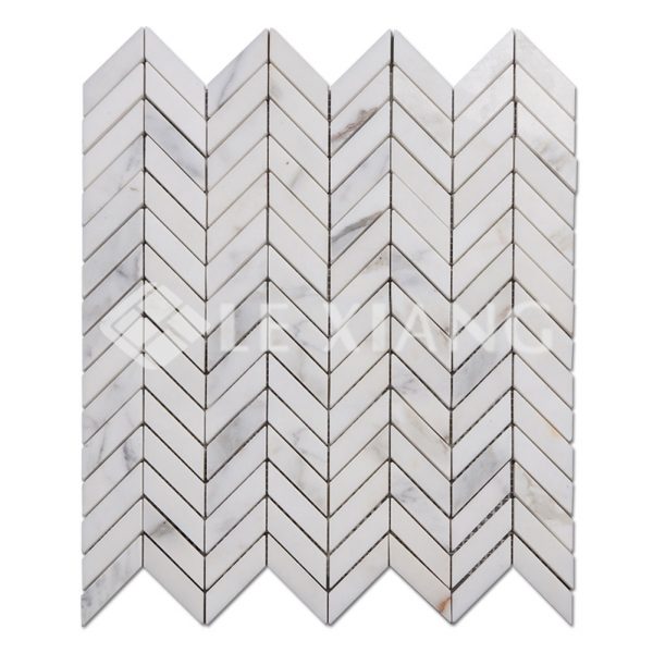 Marble Chevron Mosaic Tile For Kitchen Backsplash And Bathroom Wall-1