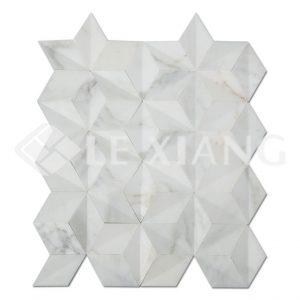 Marble Rhombus Mosaic Tile Kitchen Backsplash-1