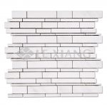 Marble Strip Mosaic Tile For Kitchen Backsplash And Bathroom Floor Backsplash Wall 4-2