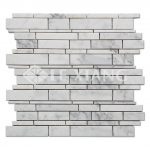 Marble Strip Mosaic Tile For Kitchen Backsplash And Bathroom Floor Backsplash Wall 4-3