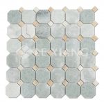 Ming Green Marble Octagon Mosaic Tile For Bathroom Floors-2