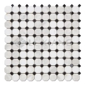 Octagon Calacatta Gold Marble Stone Mosaic Tile-1