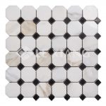 Octagon Calacatta Gold Marble Stone Mosaic Tile-2