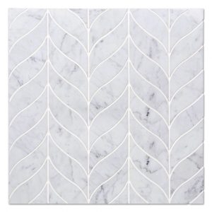 Olive Water Jet Cut Marble Mosaic Tile Stone For Bathroom Wall-1