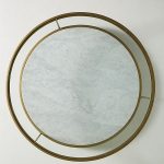 Round Marble Coffee Table In Brass Frame-5