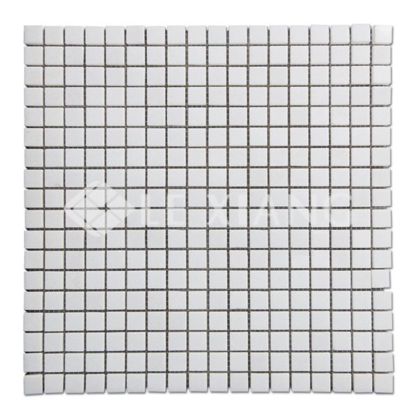 Square Mosaic Tile White Thassos For Kitchen Backsplash-1