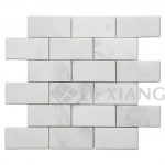 Statuary White Brick Stone Mosaic Tile For Kitchen Backsplash-2