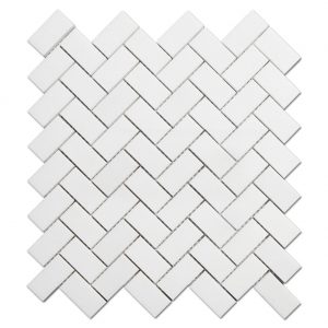 Stone Herringbone Patten Mosaic Tile For Bathroom Flooring-1