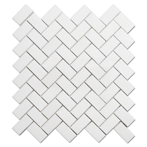 Stone Herringbone Patten Mosaic Tile For Bathroom Flooring-1