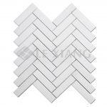 Stone Herringbone Patten Mosaic Tile For Bathroom Flooring-3